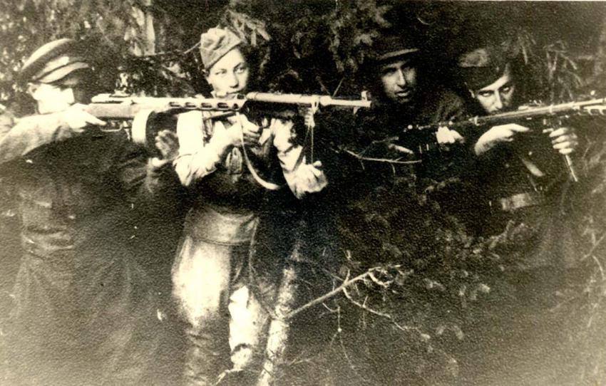Belorussia, N. Rogovski with Other Jewish Partisans